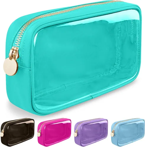 Vista 74 de izuzta Nylon Lager Pequeño Slim Mini Maquillaje Bolsa Organizador, Beige, Viajes