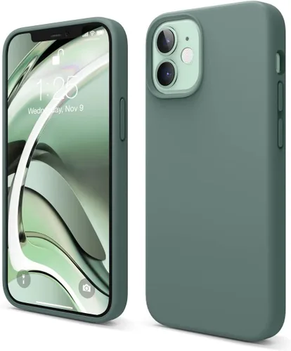 Vista 26 de elago - Carcasa de silicona líquida para iPhone 12 Mini, color negro Full Body Protective Cover, Shockproof, Slim Fit, Anti-Scratch Soft
