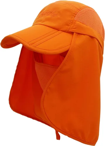 Vista 9 de Sombrero de sol transpirable de ala ancha UPF 50+ con solapa para el cuello, protección UV, gorra de secado rápido para verano, pesca al aire libre