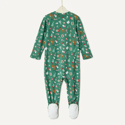 Vista 5 de Tienda Essentials x Sofia Grainge - Body unisex con pies de algodón para dormir y jugar, paquete de 2
