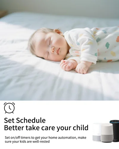 Vista 8 de Mini enchufe inteligente WiFi compatible con Alexa y Google Home APP enchufe de control remoto con temporizador y control de grupo, no requiere