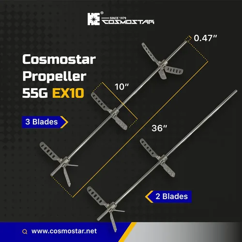 Vista 3 de Cosmostar - Cuchilla expandible de acero inoxidable para mezclar pintura de 55 galones, herramientas de hélice para pintura epoxi, resina, paleta