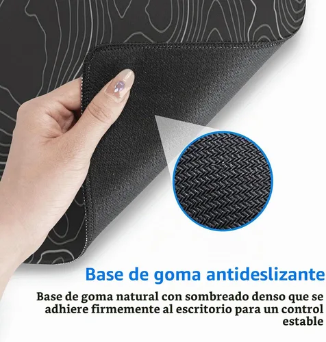Vista 6 de Topographic Contour - Alfombrilla de mouse para juegos, grande, XL, larga, extendida, alfombrilla de mouse grande, alfombrilla de mouse