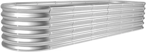 Vista 9 de Land Guard Kit de cama de jardín elevada galvanizada de 8 x 2 x 1 pies, cajas de jardín elevadas de capacidad de 108 galones para exteriores, camas