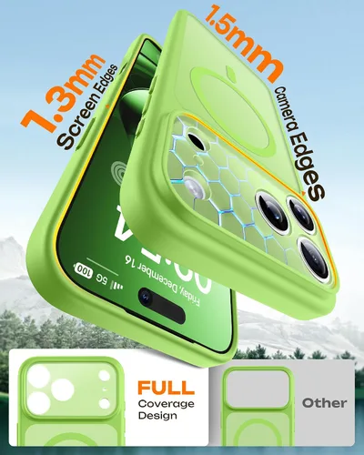 Vista 722 de TOCOL Funda para iPhone 11, compatible con Magsafe, protección completa de cámara, imanes integrados, protección contra caídas, funda translúcida