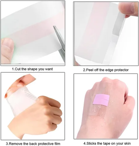 Vista 7 de Cinta adhesiva para levantamiento de senos, cinta Bob para senos grandes, copa A-G, cinta corporal transpirable, transparente