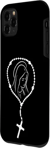 Vista 32 de iPhone 16 Rosario Virgen María Dios Jesús Fe Religioso Católico Estuche de Regalo
