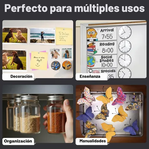 Vista 8 de SMARTAKE 45 piezas de imanes para refrigerador, imanes pequeños redondos de 6x2mm para nevera, imanes de neodimio premium multiusos para oficina