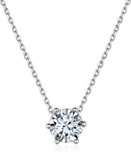 Vista 18 de ChicSilver Birthstone Necklace for Women 925 Sterling Silver Stone Necklace 925 Sterling Silver, Hypoallergenic for Sensitive Skin, 12-Months Zafiro