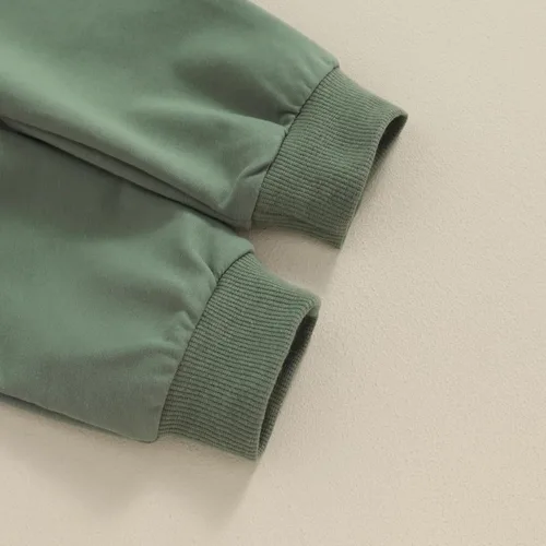 Vista 5 de Xiaodriceee Sudadera de manga larga con estampado de trébol para bebé niño con pantalones largos, ropa de otoño