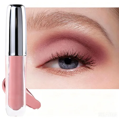 Vista 12 de Sombra de ojos líquida de una sola sombra, maquillaje líquido de ojos mate y brillante, larga duración, impermeable, a prueba de manchas, alto 01#