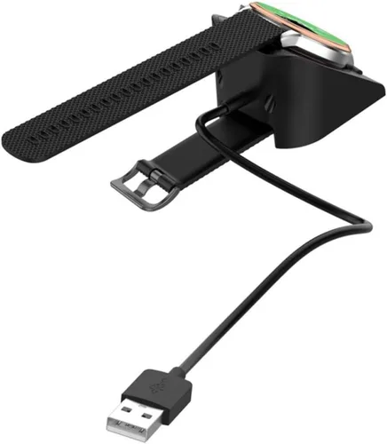 Vista 3 de Smartwatch Charger Stand Holder Compatible with Fossil Gen 4 Gen 5, USB Charging Adapter Replacement Dock for Wearable Devices, Black Charging
