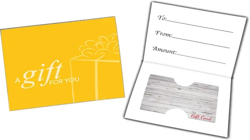 Vista 2 de Presentador de tarjetas de regalo (un regalo para ti, amarillo simple) 500