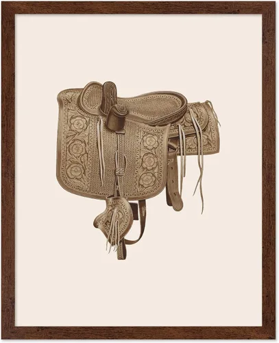 Vista 10 de Poster Master Póster vintage de cuero para silla de montar, estampado retro de vaquero, arte de silla de montar, diseño occidental, impresión
