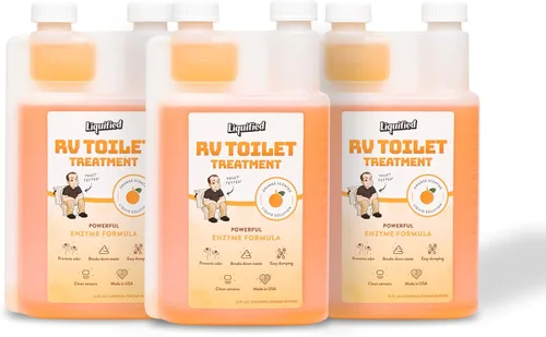 Vista 18 de Liquified RV Toilet Treatment - Digestor para tanque de retención de aguas negras, eliminador de olores, aroma lavanda, Matts RV Reviews, 16 onzas