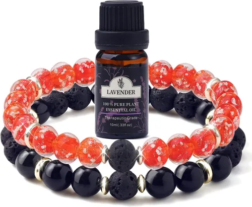 Vista 21 de 7 Chakra Bracelet Real Crystal Stone Beads Essential Oil Set Yoga Meditation Protection Lava Rock Jewelry Gifts for Women Men
