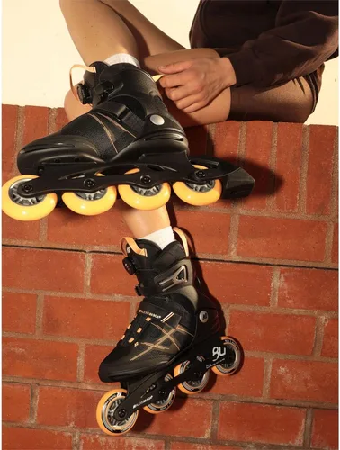 Vista 2 de K2 Alexis 80 BOA Negro/Rosa Mujeres Patines en línea