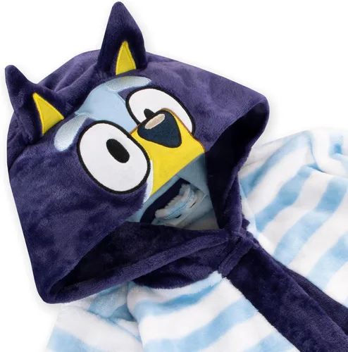 Vista 7 de Bluey Bata de baño Bata para niños con orejas 3D Bata de baño con capucha Bata de casa para niños Tallas 2T a 8