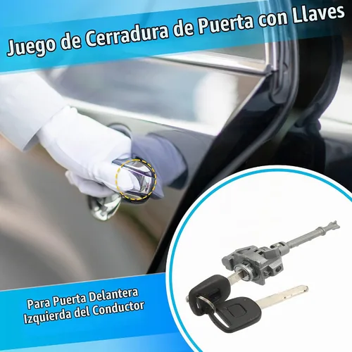 Vista 3 de X AUTOHAUX Juego de cilindros de bloqueo de puerta lateral del conductor con 2 llaves para Honda Civic 2012-2015 72185-TR0-A01