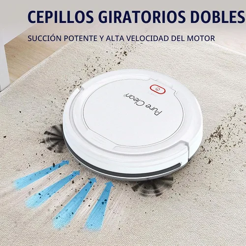 Vista 7 de SereneLife Aspiradora robótica automática inteligente, robot aspirador eléctrico delgado recargable con navegación autoprogramada, sensores