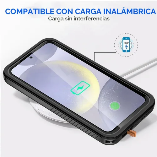 Vista 6 de AICase para Samsung Galaxy S24 Funda impermeable transparente con protector de pantalla incorporado, a prueba de nieve, polvo, golpes, certificación