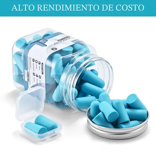 Vista 4 de Lenicany 30 pares de tapones de espuma suave, tapones desechables con cancelación de ruido de 32 dB para bloquear el sonido