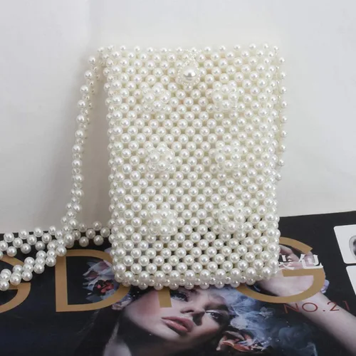 Vista 2 de LETODE Bolso de mano de lujo con borlas para mujer, bolso de mano de imitación para boda