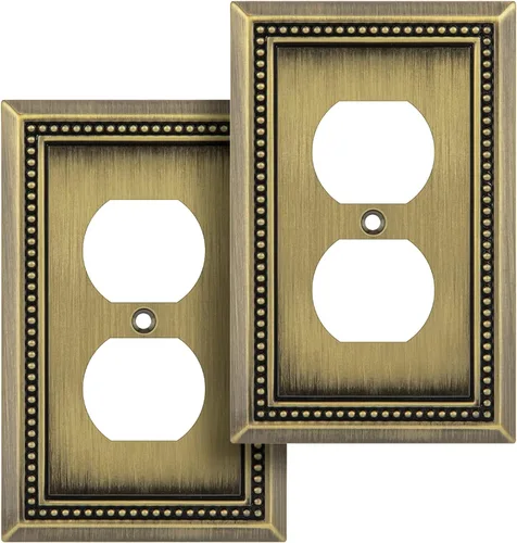 Vista 124 de Henne Bery Sunken Pearls Placa de Pared Decorativa de Servicio Pesado Placa de Interruptor Cubierta de Tomacorriente