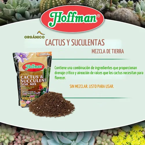 Vista 2 de Hoffman 10410 - Mezcla de suelo orgánico para cactus y suculentas, 10 cuartos