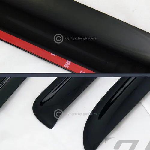 Vista 3 de R&L Racing Deflectores de protección contra el sol y la lluvia, para ventana compatible con Dodge Ram Quad Cab 2002-2009