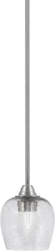 Vista 39 de Toltec Lighting Paramount - Mini colgante de 1 luz en acabado negro mate con cristal de arte perla de 7 pulgadas y estilo negro
