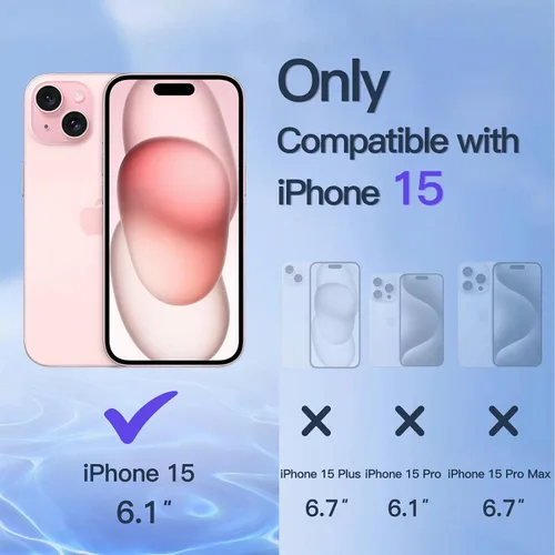 Vista 3 de JETech Protector de pantalla de privacidad para iPhone 15 de 6.1 pulgadas, película de vidrio templado anti espía con herramienta de fácil
