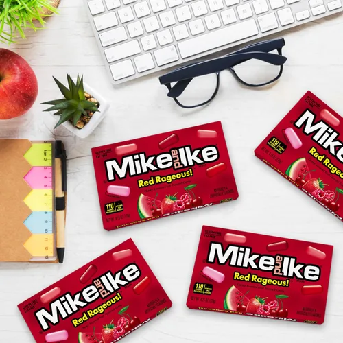 Vista 8 de Mike and Ike Candy Red Rageous Flavor, paquete de 4 cajas de dulces de cine de 4.25 onzas cada una, dulces ideales para Mike e Ike para tus