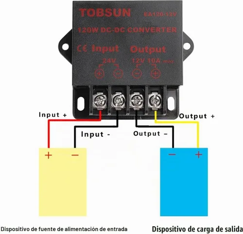 Vista 3 de DC 24V a DC 12V 10A 120W Convertidor Reductor Step Down Buck Regulador de Voltaje Reductor Convertidor de Energía Mini Módulo Transformador 12V