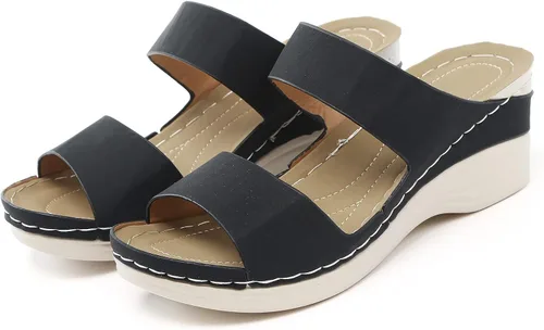 Vista 3 de SBGMoSJ Orthopedic Slides for Women Orthopedic Sneakers Shoes for Men Black Platform Sandals for Women Ortho Sandals for Women Travel Sandals Women
