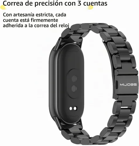 Vista 4 de Correa para Xiaomi Mi Band 10/9/8, Correa de Reemplazo Transpirable para Mi Fit Band 9, Correas de Pulsera Inteligente, Pulsera de Tobillo para Negro