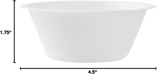 Vista 13 de Restaurantware Pulp Safe - Tazones de ensalada de 8 onzas, sin PFAS añadidos, 100 cuencos desechables – Tapas se venden por separado cuencos