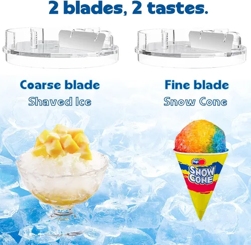 Vista 2 de Accesorio para rallar hielo para batidora de pie KitchenAid, máquina de cono de nieve para KitchenAid con 8 moldes para hielo, accesorio de afeitado