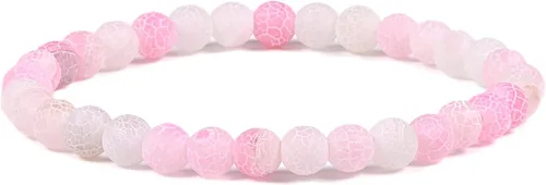 Vista 39 de Justinstones Gem - Pulsera elástica de cuentas redondas de 6 mm de piedras semipreciosas, unisex, 16.5 cm Ojo de tigre azul dorado AA