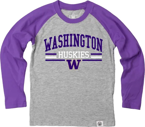 Vista 78 de Wes and Willy NCAA playera raglán de manga larga para niños