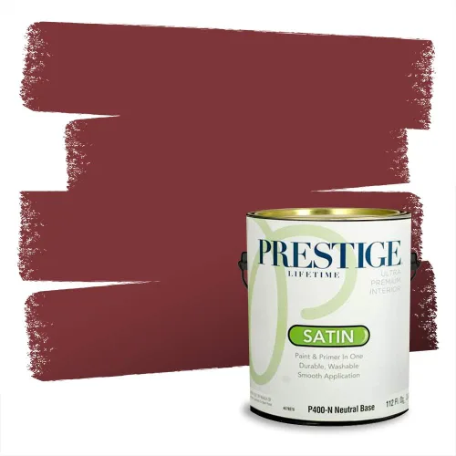 Vista 749 de Prestige Paints Pintura exterior e imprimación en uno, 1 galón, plano, coincidencia comparable de Valspar* Amber Rose*