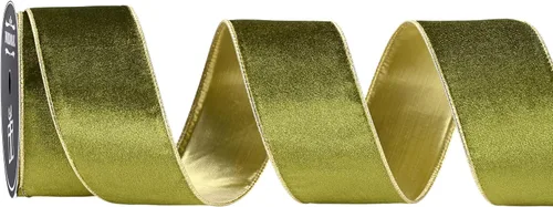 Vista 23 de Cinta metálica de terciopelo negro y dorado, 2.5 pulgadas x 10