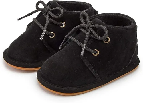 Vista 5 de HsdsBebe Zapatos Oxford de piel sintética suave con suela de goma antideslizante para niños y niñas, zapatos para caminar