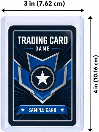Vista 2 de Paquete de 25 portatarjetas Top Loader - Recargadores rígidos para tarjetas coleccionables con revestimiento de película protectora, se adapta a