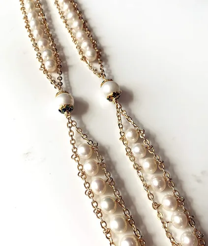 Vista 8 de elegantmedical Hecho a mano 18K chapado en oro de la escalera al cielo perla y perlas reales AAA10mm collar de crucifijo rosario católico, Perla