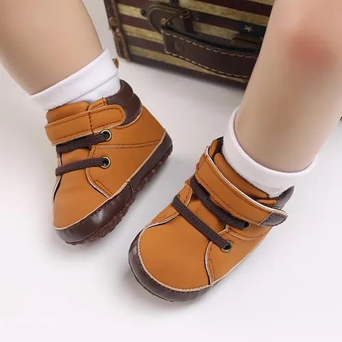 Vista 3 de SOFMUO Zapatos deportivos para bebés, niños y niñas, de piel sintética, antideslizantes, suela de goma suave, botines de vestir para niños pequeños