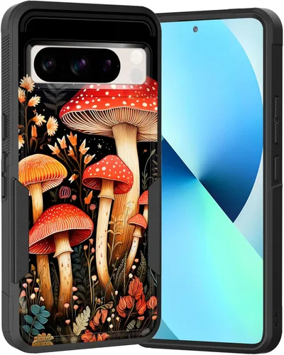 Vista 165 de Funda para Pixel 6A, Híbrida de Doble Capa de Servicio Pesado Resistente a Prueba de Golpes PC Duro + Funda Protectora de Silicona Suave para Google