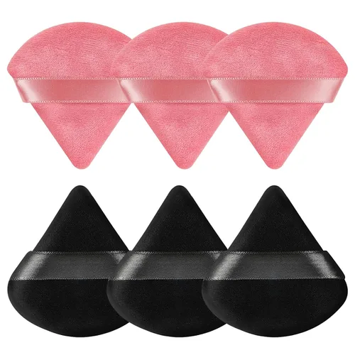 Vista 28 de 6 Piezas Borla de Polvo Triangular Esponja de Maquillaje Suave Borla de Maquillaje para Polvo Facial Base Cosmética Esponja Herramienta