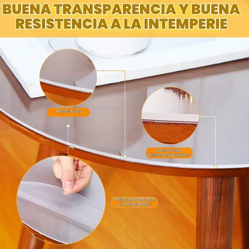 Vista 3 de Beeveer 5 hojas acrílicas redondas de 1/8 pulgadas, círculo acrílico transparente de 14 pulgadas de diámetro, disco redondo para pastel, mesa