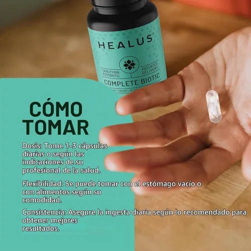 Vista 4 de Healus Suplemento posbiótico a base de tributirina biótica completo. Absorción avanzada patentada. Butirato para la salud intestinal.